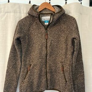 Columbia Brown and White Zip-Up Jacket